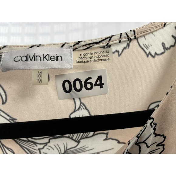 Calvin Klein Women Pink Peach Cap Sleeve T-Shirt M Chain Links - Picture 6 of 7